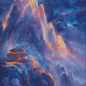 Landscape 14CT 16CT Printed On Canvas Cross Stitch DIY Set Chinese Pattern Kit Home Needlework Embroidery 145 Colors